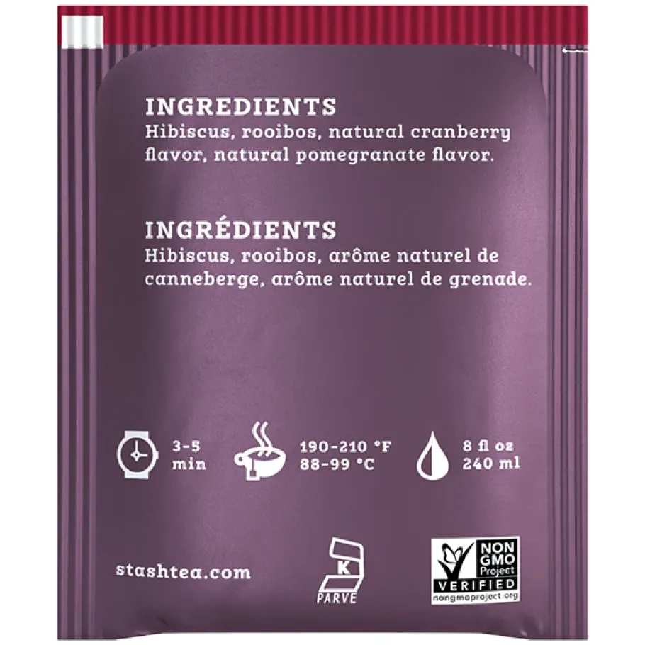 Stash Tea Tea Bags>Cranberry Pomegranate Herbal Tea