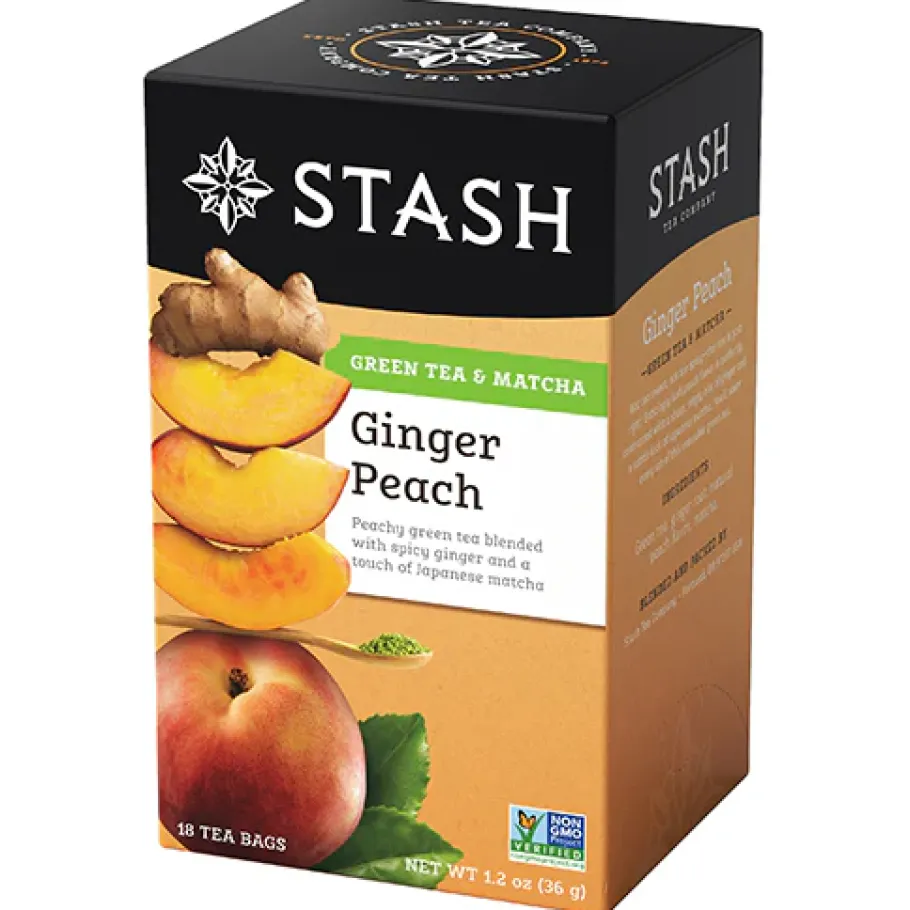 Stash Tea Fruity>Ginger Peach Green Tea