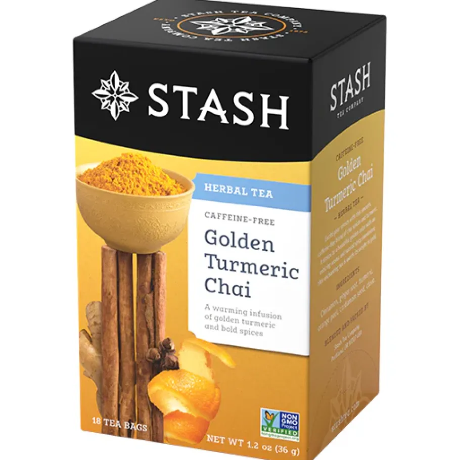 Stash Tea Herbal>Golden Turmeric Chai Herbal Tea