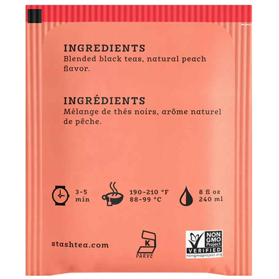 Stash Tea Tea Bags>Peach Black Tea