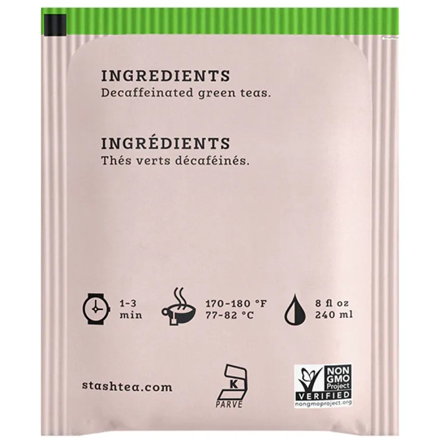 Stash Tea Unflavored>Premium Green Decaf Tea