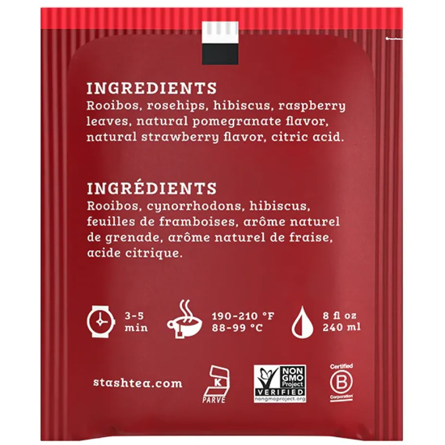 Stash Tea Berry>Strawberry Pomegranate Red Herbal Tea