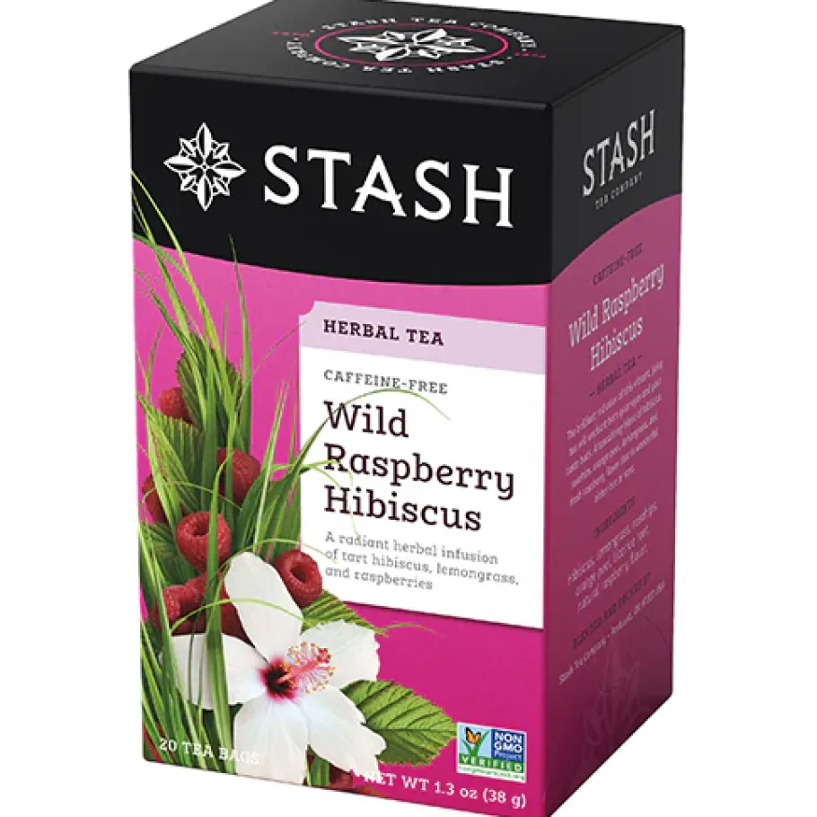 Stash Tea Tea Bags>Wild Raspberry Hibiscus Herbal Tea