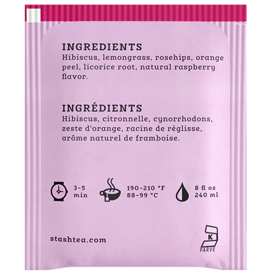 Stash Tea Tea Bags>Wild Raspberry Hibiscus Herbal Tea